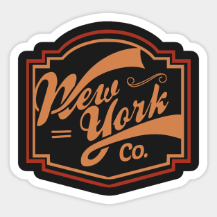 New York swoosh vintage typography Sticker